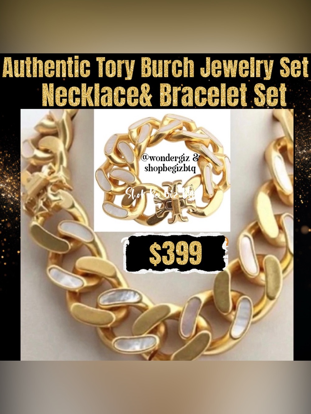Just In Offer-TORY BURCH Bold Statement Necklace & Bracelet Set- 1 Set Available